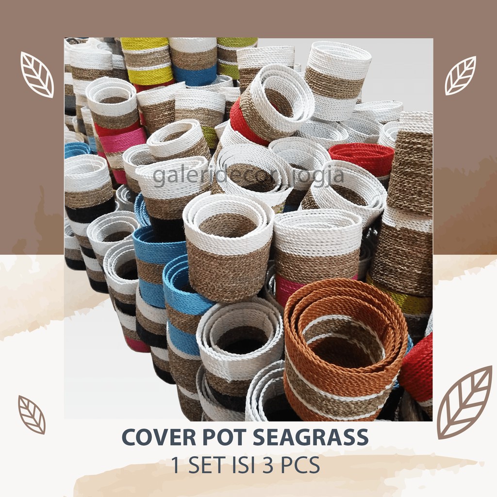 SEAGRASS/SET KERANJANG ANYAMAN/KERANJANG ROTAN