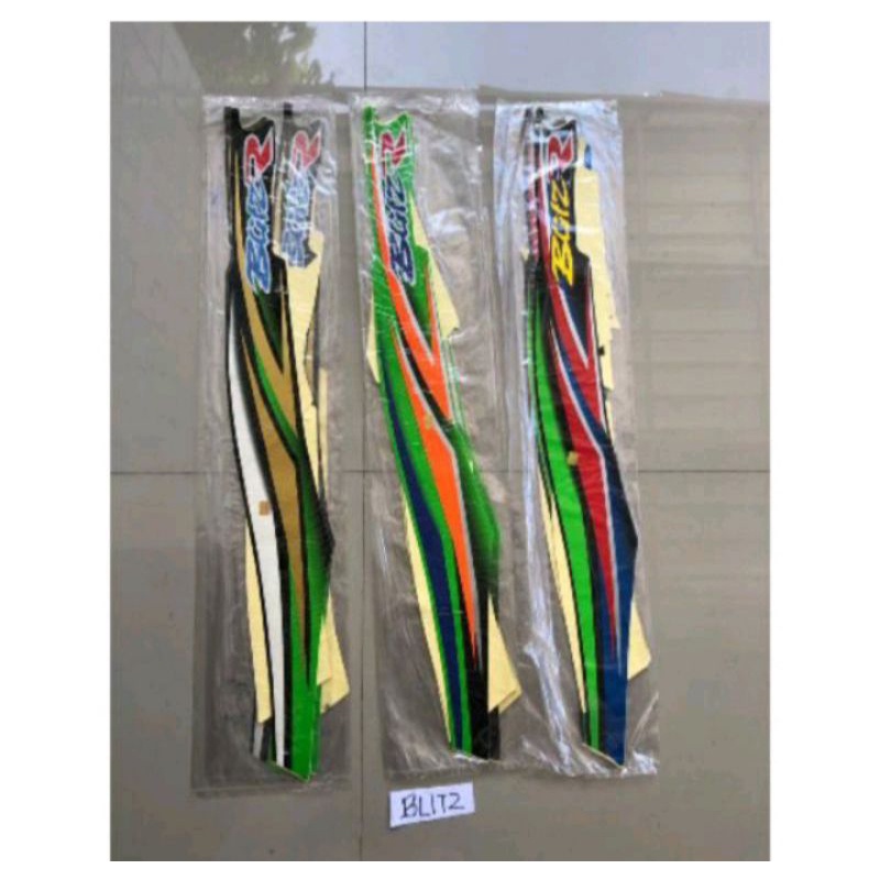 Striping Stiker Sticker Striker Lis Les List Lest Lish Lesh Kawasaki Blitz Semua Model
