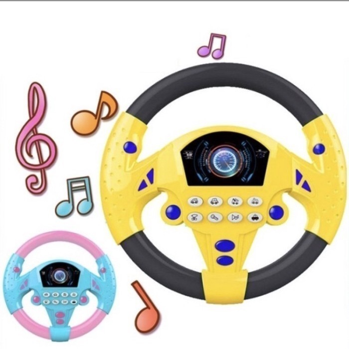 GGbell Mainan Anak Steering Wheel Musical Children Toy