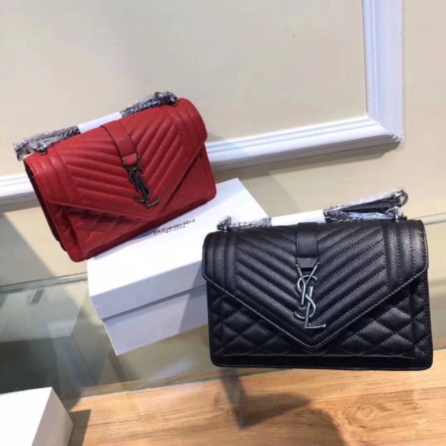 YSL LOULOU ENVELOPE MEDIUM BAG 6022 / TAS WANITA / MIRROR QUALITY