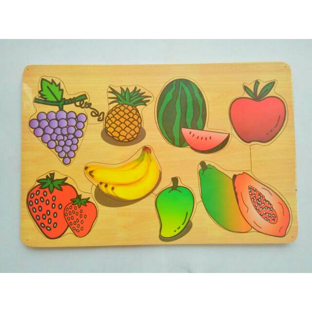 Puzzle buah , puzzle sayur