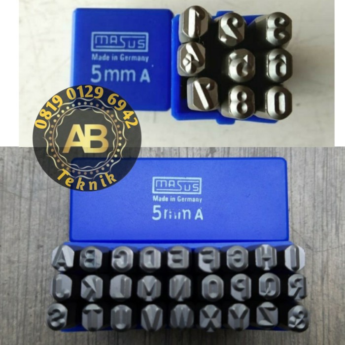 HANMA | (AB)MASUS Alat ketok huruf dan angka 5 Mm Huruf ketok Angka ketok