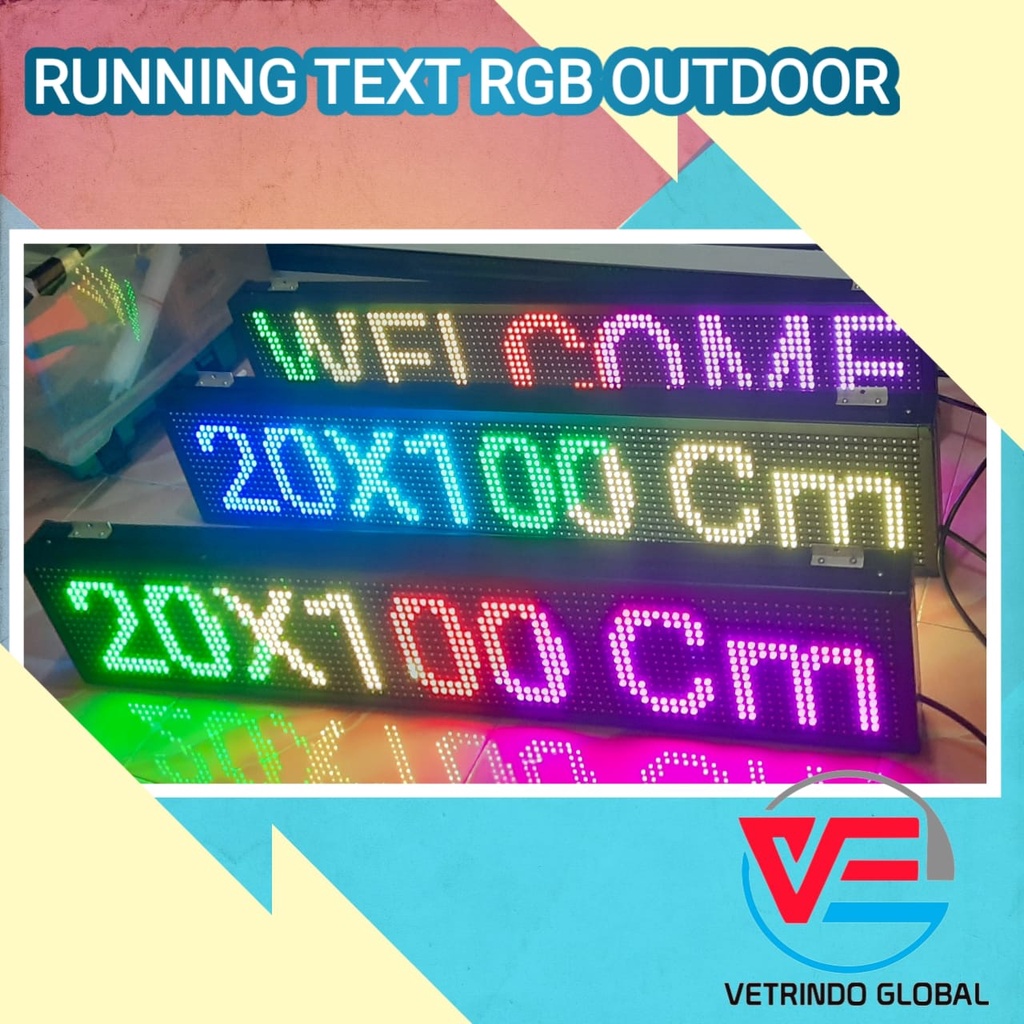 Running text rgb full colour high quality