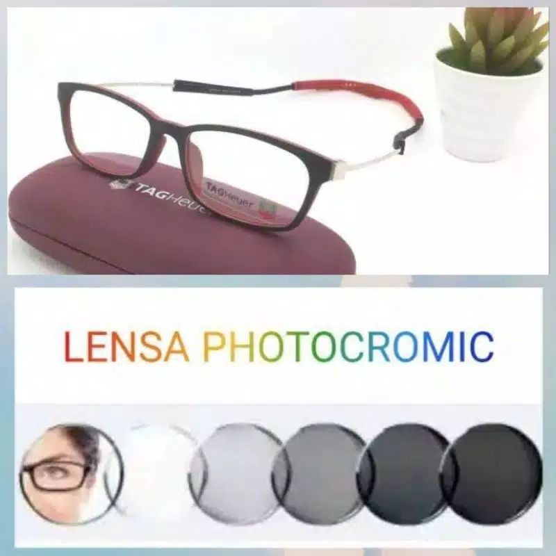 paket frame dan lensa.. Frame pria wanita tag heuer magnet 0520 kacamataku