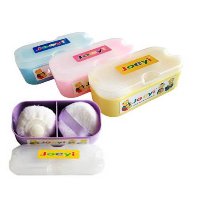 Tempat Bedak Bayi Joeyi 2in1 Double Puff Anti Pecah