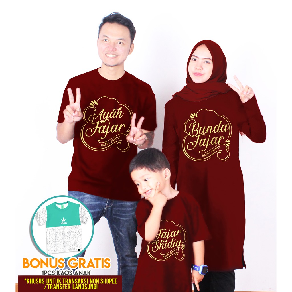 USTADZdicdac baju  keluarga spesialis CUSTOM  kaos  family  