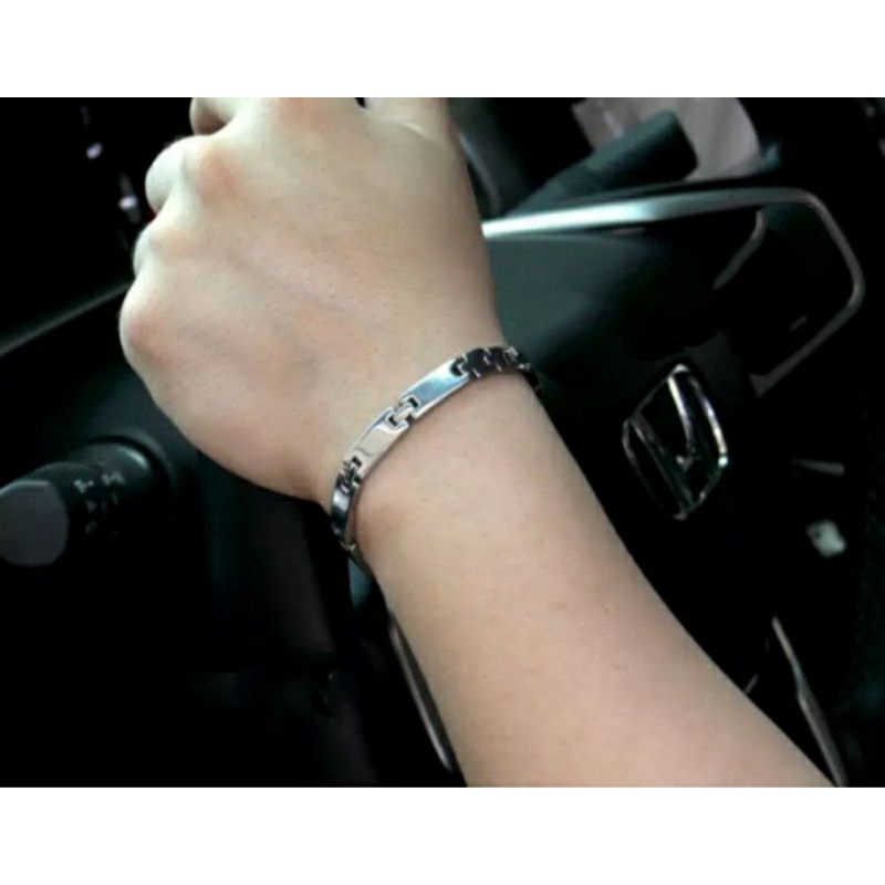 GELANG PRIA KEREN BAJA TITANIUM MODEL RANTAI JAM TANGAN ANTI KARAT ANTI LUNTUR MODEL TERBARU ORIGINA