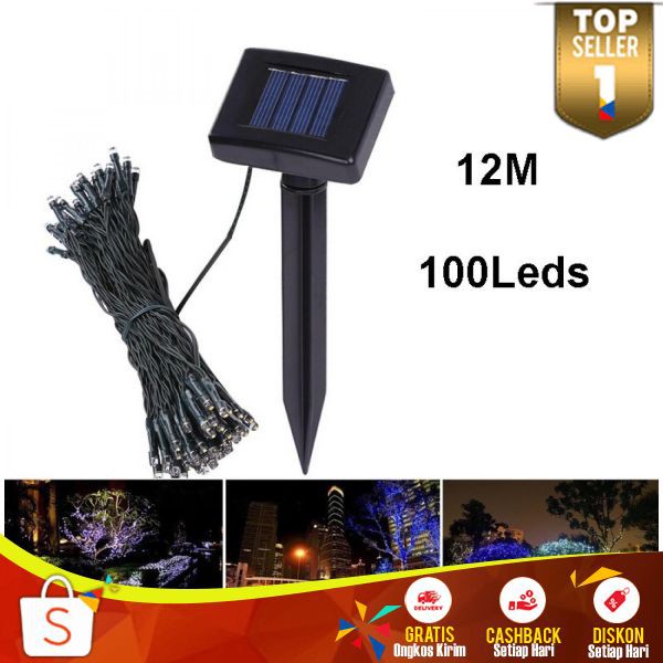 Solar Powered Decoration Light 100 LED RL 02 Lampu Hias Taman Tenaga Matahari Indah Cantik Hemat