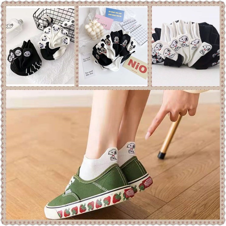 Kaos Kaki Polos Ankle Low Cut Casual Bahan Katun Lembut Pria Wanita Ankle Socks Unisex Sekolah Korea