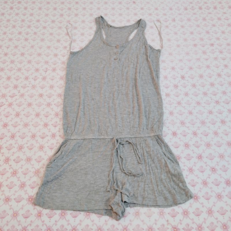 Casual Korean Grey Jumpsuit