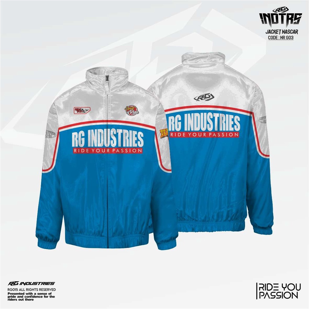 Jaket Nascar Vintage /Jaket Nascar RG INDUSTRIES /Jaket Nascar Racing /Jaket Track Nascar / Jaket Na