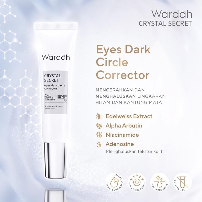 WARDAH CRYSTAL SECRET SERIES/DAY/NIGHT/EYECREAM/ESSENCE/SCRUB//SERUM/FACIALWASH/PURECLEANSER/SLEEPING CRYTAL SECRET