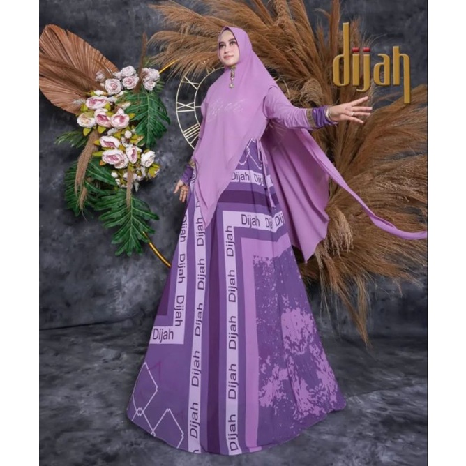 Dijah 602 syari elegan cantik by Dijah original print motif dijah
