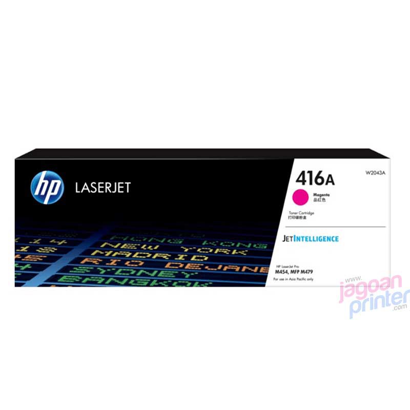 Tinta Toner Cartridge HP 416A Magenta Original HP Laserjet M454 / M479 Series (W2043A) Asli