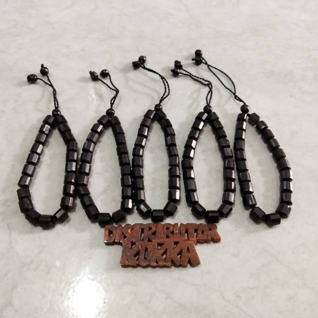 ( SUPER MURAH ) Grosir 5 pcs gelang kokka kaukah kaokah fukakah koka buntut cutting hitam