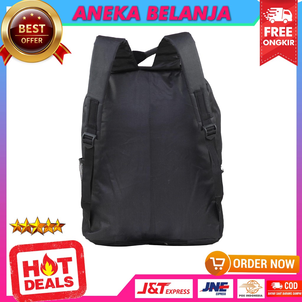 ANEKA - Tas Ransel Cowok Cewek Fashionable Model Polo Paris Lengkung Merah Backpack Keren Sekolah Kerja Murah Multifungsi Bahan Tebal Awet Kualitas Import