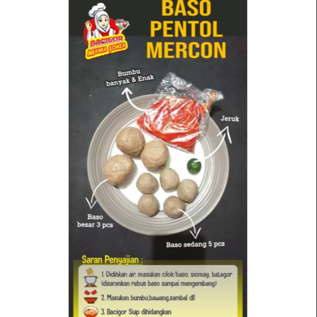 

BACIGOR MAMA SONIA (baso pentol merecon)