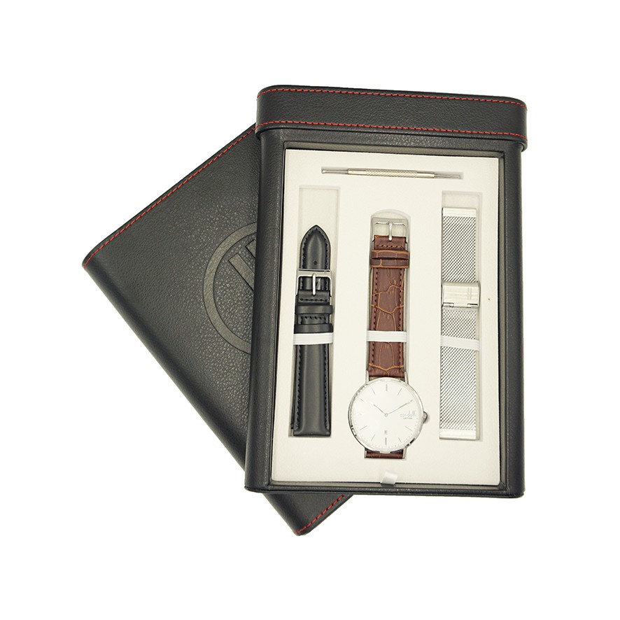 Jam Tangan Pria Condotti Alcantara CN6136-S01 Box Set