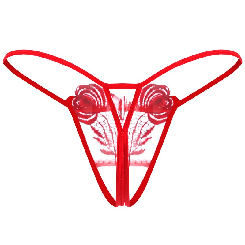 Celana Dalam Sexy Mutiara Open G String Transparan Lace Thong Wanita C202
