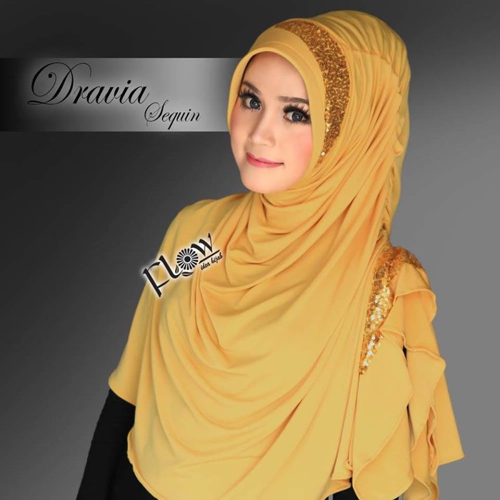 hijab / jilbab instan Syria Dravia Sequin