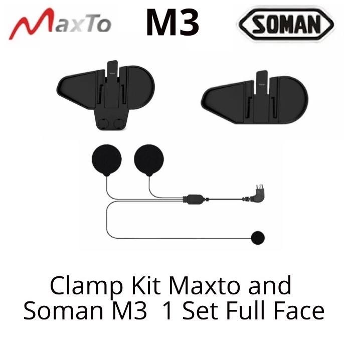 Maxto M3 Intercom Helm Soman M3 Clamp Kit Set Helm Full Face Part