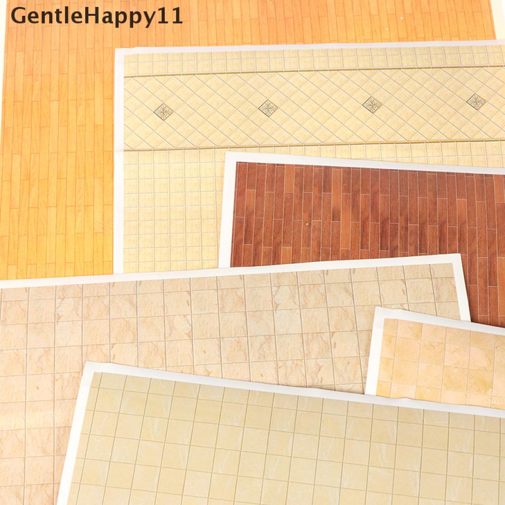 Gentlehappy Mainan Miniatur Stiker Dinding / Lantai Skala 1: 12 Untuk Dekorasi Rumah Boneka