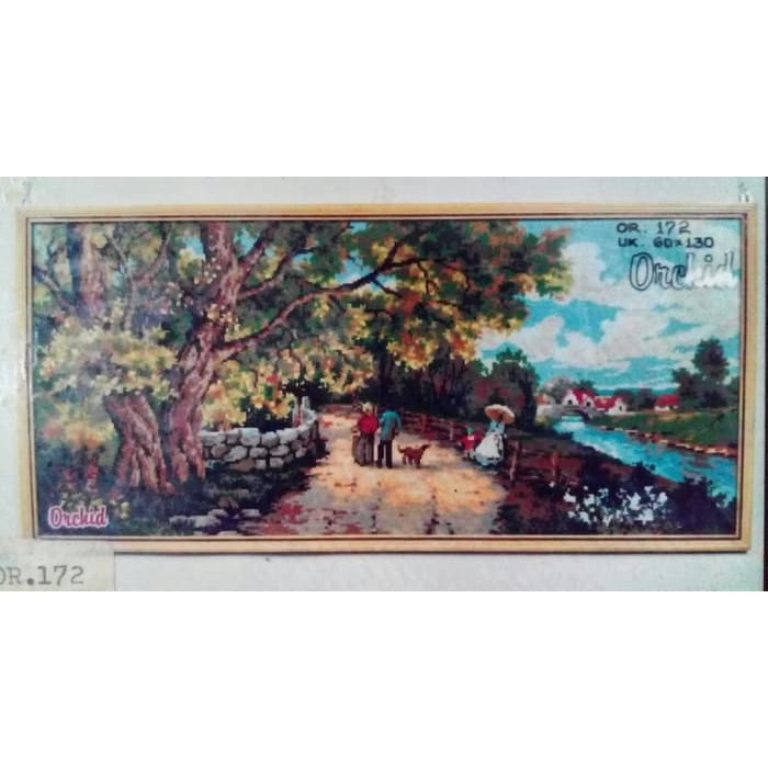 KRUISSTEEK KRISTIK ORCHID MOTIF PEMANDANGAN OR 172