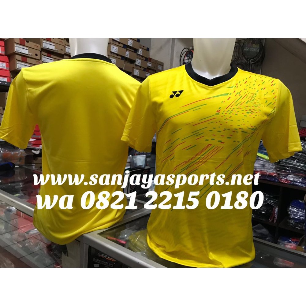 Termurah  BAJU YONEX IMPOR 266 KUNING KEVIN GIDEON Original