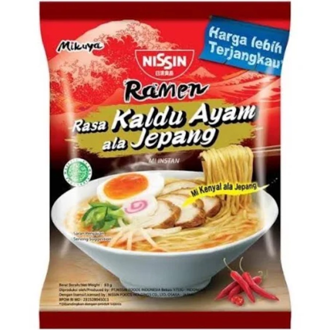 

Nissin Mikuya Ramen Rasa Kaldu Ayam ala Jepang 94 g