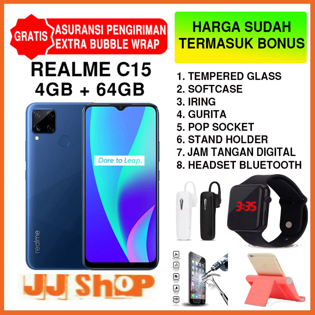 REALME C15 4/128 GB RAM 4GB ROM 128GB & 4/64 GB 4GB 64GB GARANSI RESMI