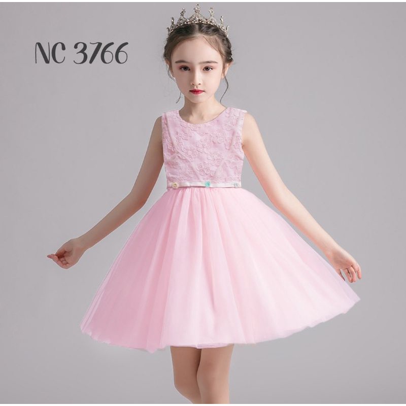 Baju Dress Pesta Ulang Tahun Anak Princess Pink Tutu  1T-5TWarna : Pink