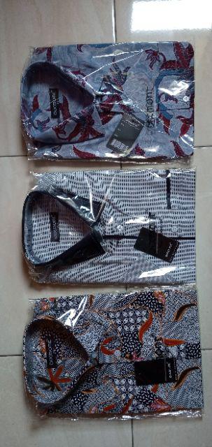 Kemeja Batik Pria Lengan Pendek Bs18 Katun Modern Dixmont Semi Slimfit Premium
