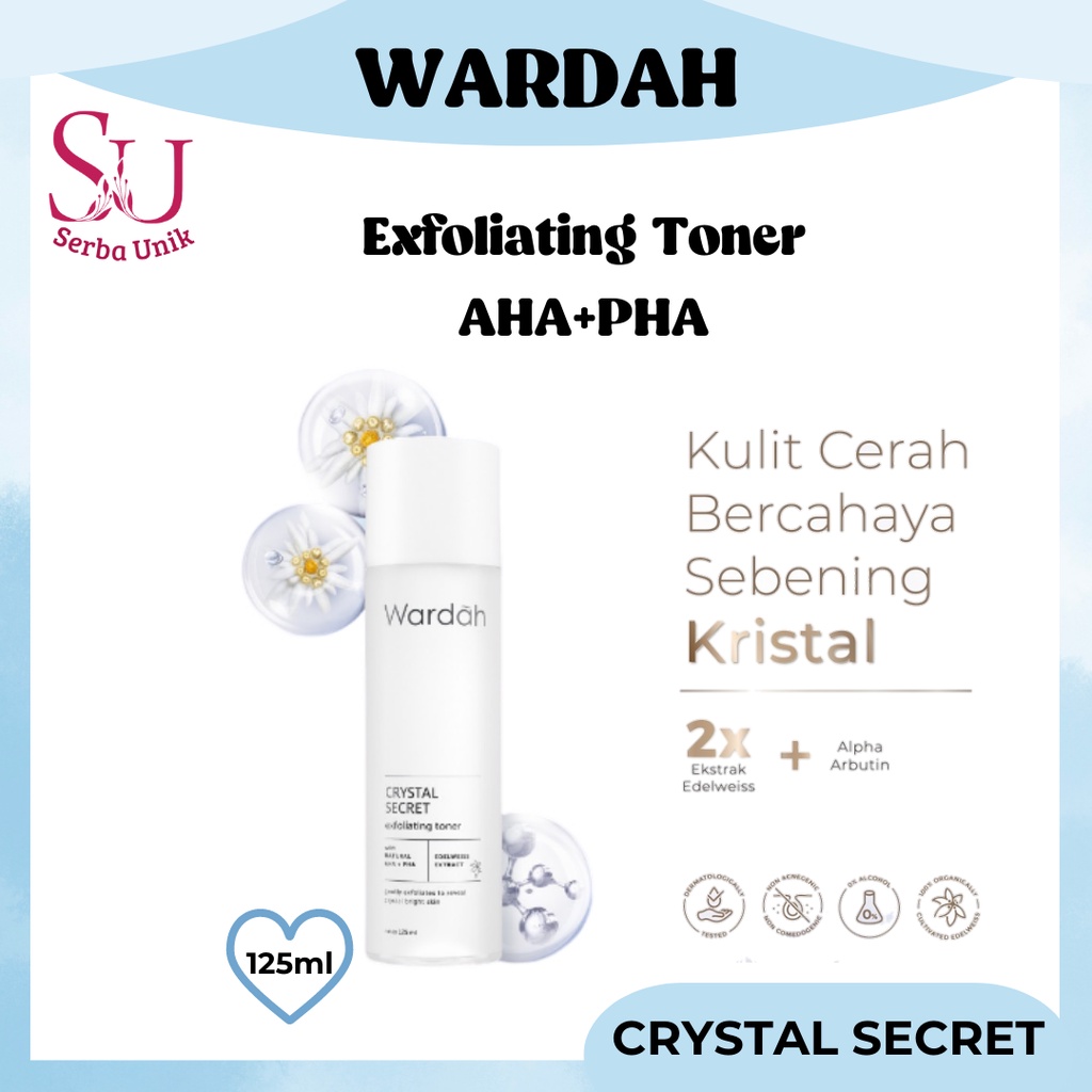 Wardah Crystal Secret Exfoliating Toner With Natural AHA+PHA 125ml