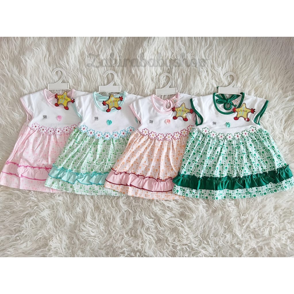 Dress Katun Little J , Dress Baby, Rok Bayi, Rok Bayi, Baju Setelan Bayi