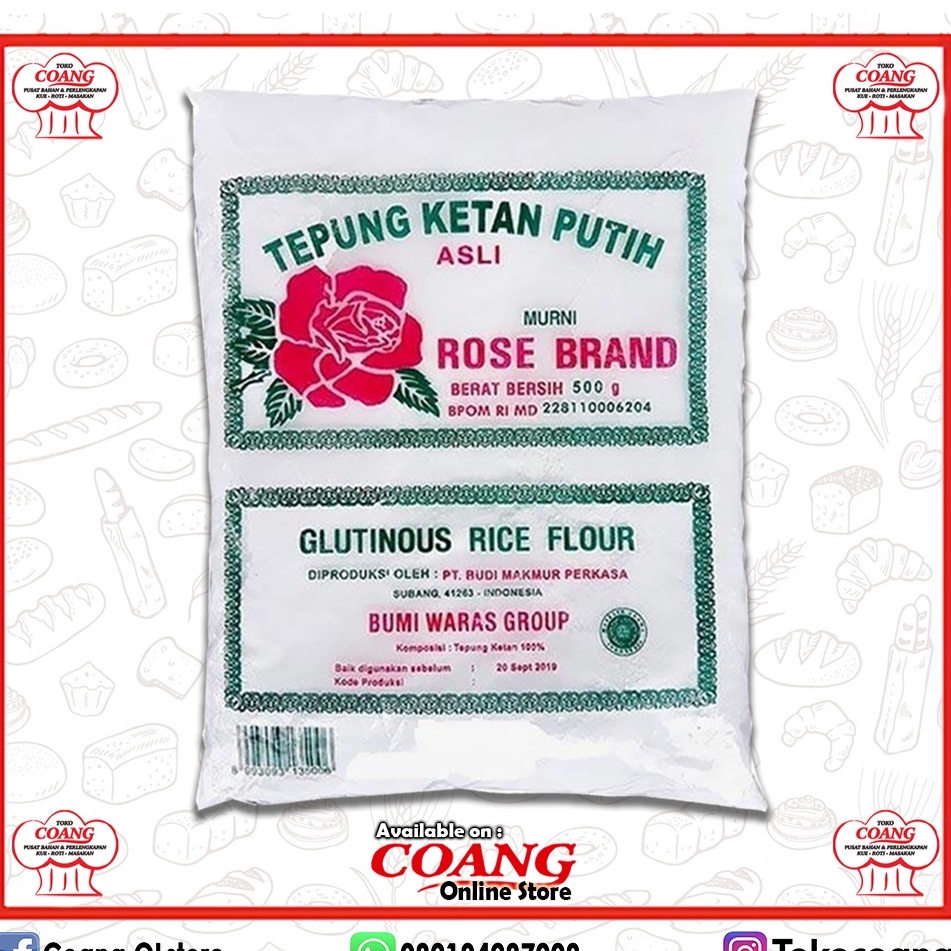 

ROSE BRAND - TEPUNG KETAN PUTIH 500 GRAM