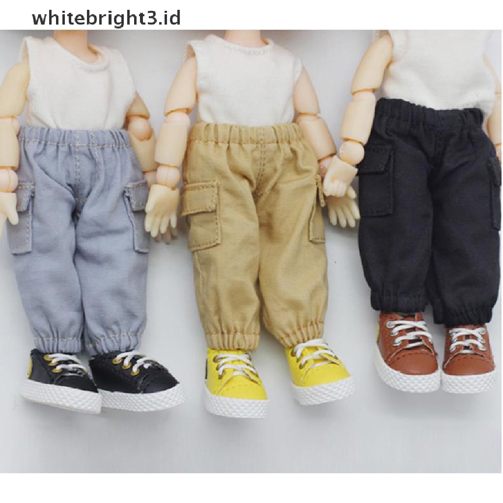 (whitebright3.id) Celana Panjang Overall Untuk Aksesoris Boneka OB11 Skala 1: 12