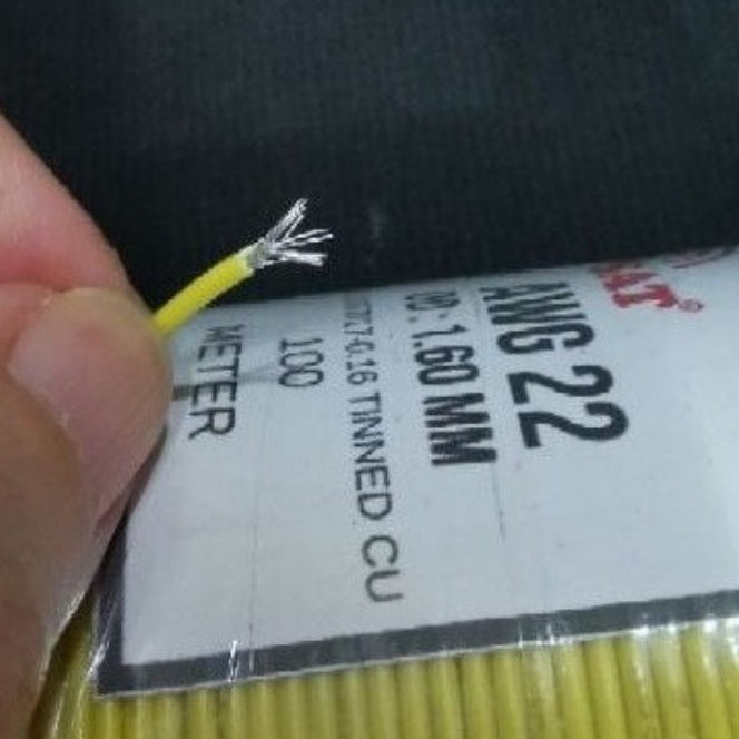 ECER: kabel serabut AWG 22 AUTOSAT 1x12 diameter 1.6mm tembaga murni auto serabut audio