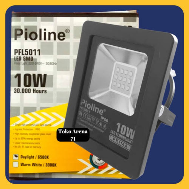 LAMPU SOROT LED PIOLINE 10WATT Putih  Peralatan Listrik Cirebon