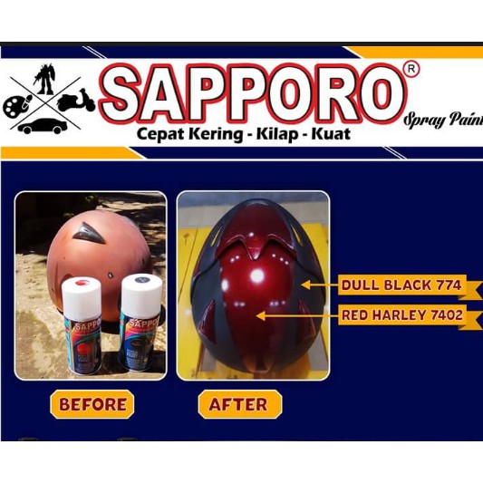 Sapporo 7402 Red Harley Cat Semprot Aerosol Saporo Paint