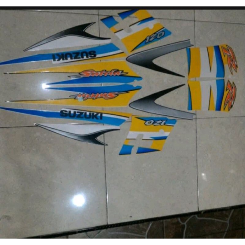 striping satria hiu putih kuning