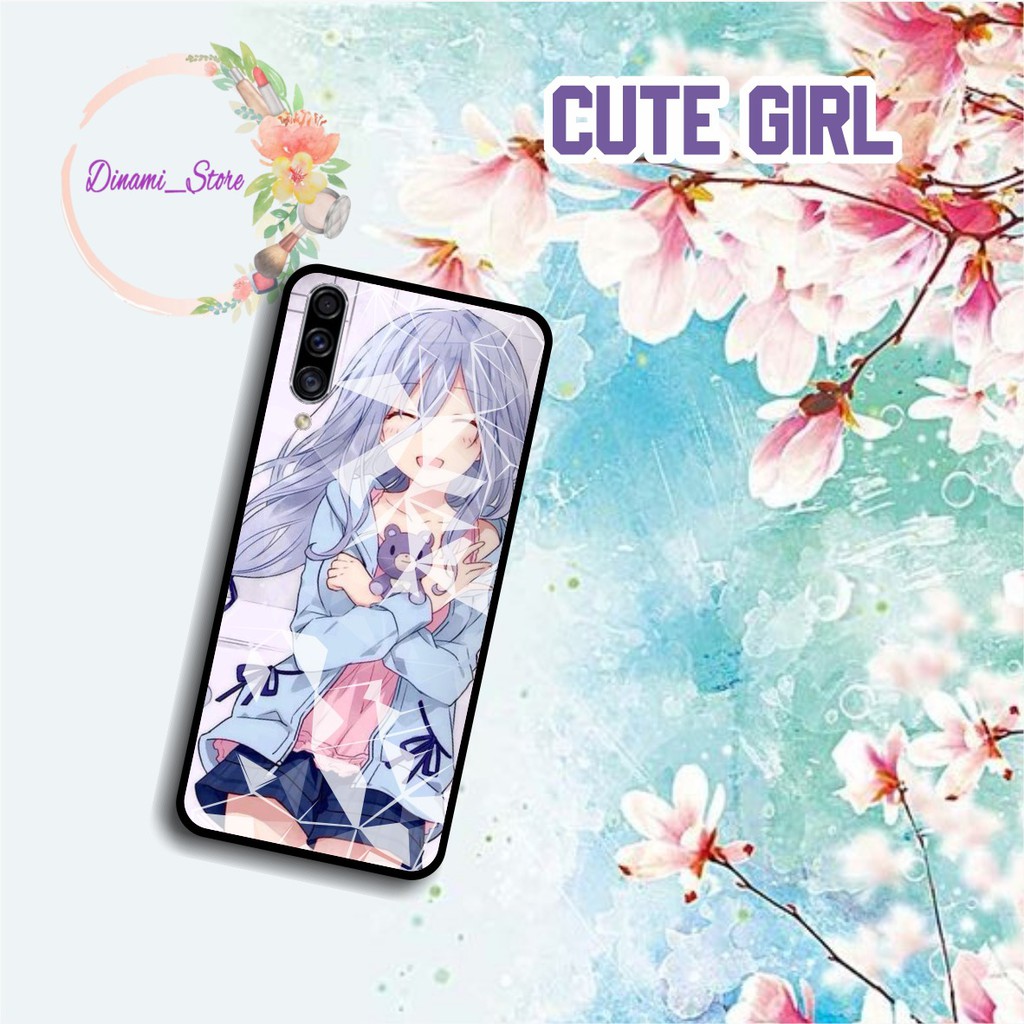 Softcase Diamond CUTE GIRL Oppo A3s A1k A5 A9 2020 A7 F9 A5s A31 A52 a53 A92 A37 A57 A59 A71 DST1697