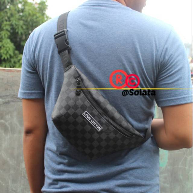 Tas Slempang Pria Lv - Waistbag Pria Lv - Slingbag Pria Wanita LV