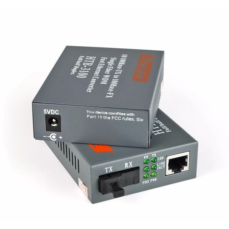 Fiber optical Single wdm rj45 lan fast ethernet media converter Netlink 10-100 A B set htb-3100 htb3100