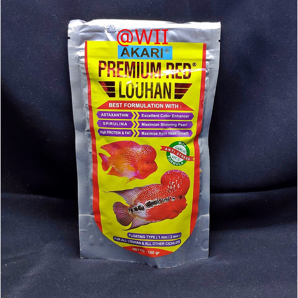 AKARI SUPER RED LOUHAN LOHAN PREMIUM makanan pakan ikan