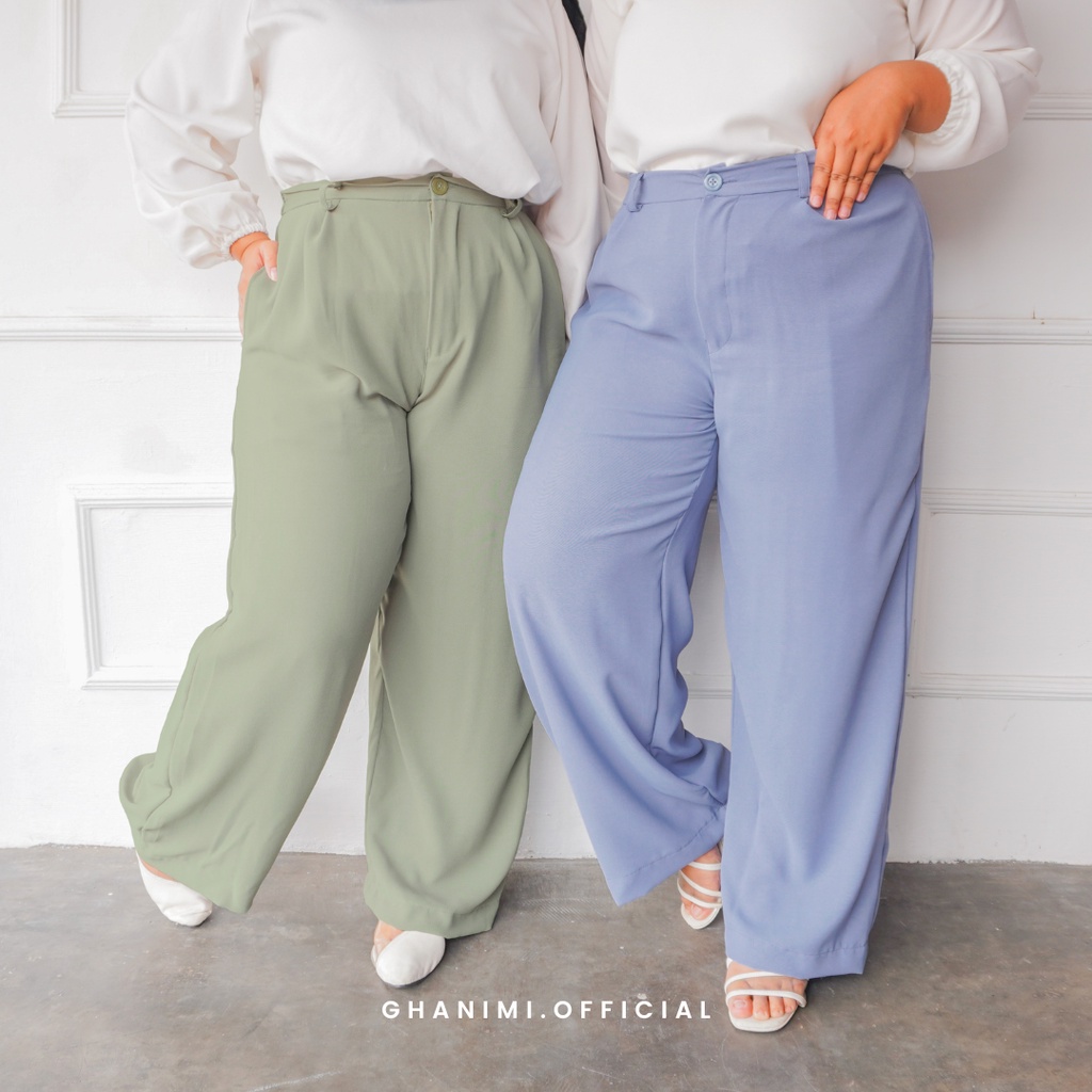 Ghanimi - Arula Pants Big Size / Celana Jumbo Highwaist / kulot jumbo casual formal / kulot kerja jumbo / celana kerja