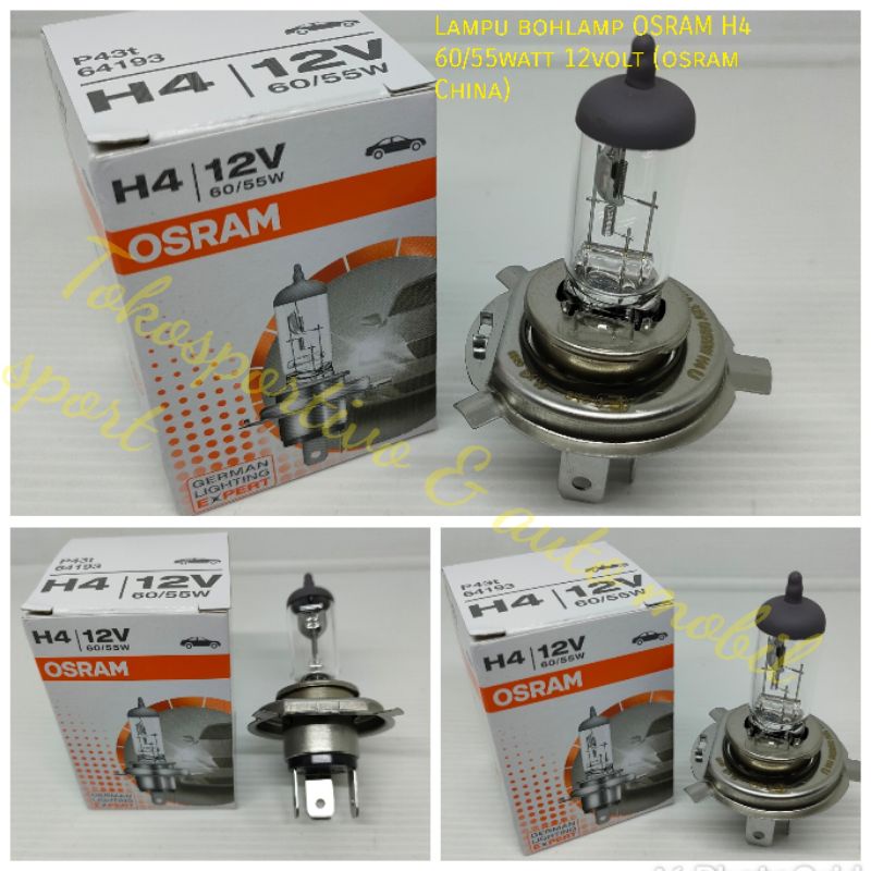 Lampu bohlamp Depan H4 12v 60/55w OSRAM Lampu h4 osram