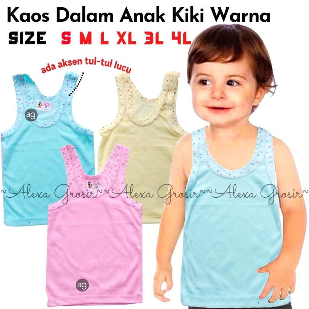 Singlet Anak Balita 3-12 bulan Size M/ Kaos Dalam Anak Balita Murah / kaos dalam anak warna kiki