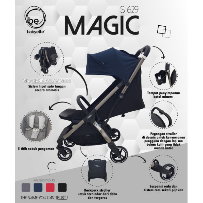 Stroller Babyelle Magic S-629 | Kereta Dorong Bayi