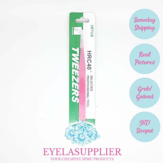 Vetus Tweezer lurus bengkok Pinset Eyelash Extension