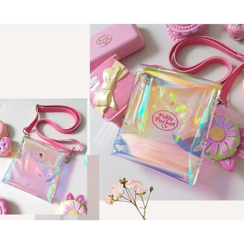 Custom Tas Selempang Tote Bag Hologram Polly Pocket